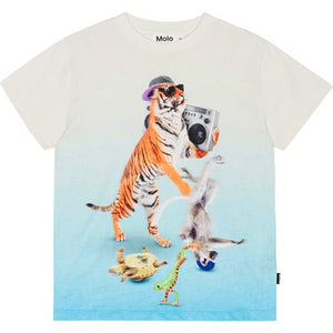 Camiseta manga corta animales bailando  / Dance Animals Roxo Molo