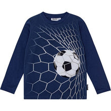 Cargar imagen en el visor de la galería, Camiseta manga larga gol futbol  /  Goal Blue  Long Sleeved Reif  Molo
