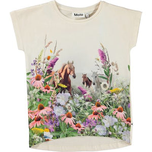 Camiseta manga corta caballos / Wild Horses Ragnhilde Molo