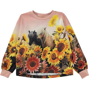 Camiseta manga ponis  / T-shirt Long  Pony Sunflowers Molo