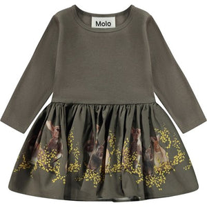 Vestido mimosa, conejos / Organic Baby Dress Mimosa Bunnies Candi Molo