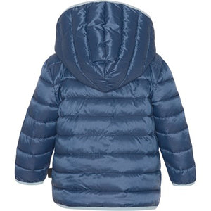 Anorak con capucha suave azul tejano / Jacket With Hood Dark Denim Harmony  Molo