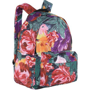 Mochila grande flores /  Painted Flowers Canvas Big Backpack Mio  molo