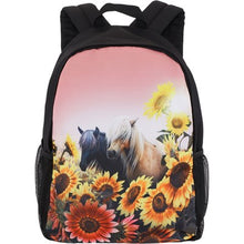 Cargar imagen en el visor de la galería, Mochila poni  /  Pony Sunflowers Canvas Big Backpack Solo  molo
