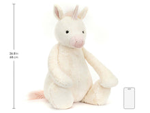 Cargar imagen en el visor de la galería, Unicornio  / Bashful Unicorn Really Giant  94x37x33 cm Jellycat
