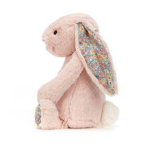 Conejo rosa con flores  / Bashful Blossom Blush Bunny Large   36x15cm