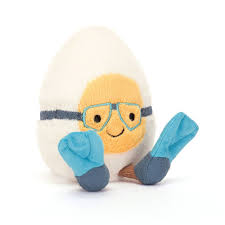 Huevo buceador  / Amuseables Boiled Egg Scuba 14x9 cm Jellycat