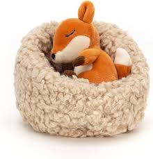 Zorro hibernando / Hibernating Fox Jellycat 13x9 cm