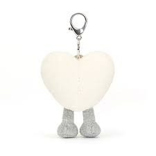 Corazón llavero  crema  / Amuseable Cream Heart Bag Charm Jellycat 13x9 cm