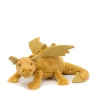 Dragon dorado / Golden Dragon Little Jellycat 7x26 cm