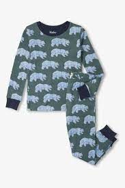 Pijama manga larga algodón orgánico osos /  Roaming Bear Pajama Set long sleeves Hatley