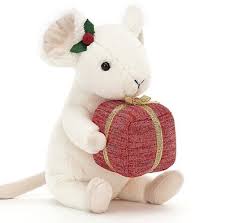 Ratón con regalo / Merry Mouse Present  Jellycat  18x9 cm
