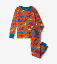 Cargar imagen en el visor de la galería, Pijama manga larga algodón dinosaurios  /  Real Dinos Pajama Set long sleeves Hatley
