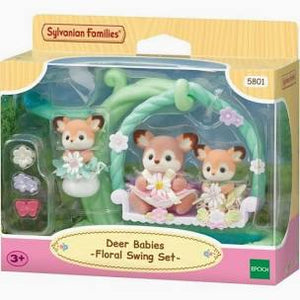 Ciervos florales /  Deer Babies Floral Swing Set Sylvanian Families