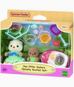 Hermanas nutrias buceando  / Sea Otter Sisters Splashy Snorkel Set  Sylvanian Families