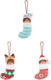 Xmas Ornaments Red Monchhichi