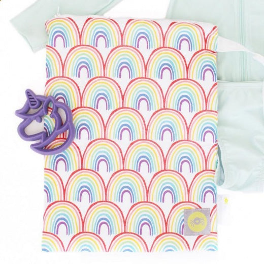 Bolsa impermeable mediana  Itzy Ritzy Happy Rainbow arcoiris