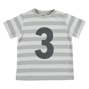 Camiseta cumpleaños manga corta, nr. 3 numbersforkids