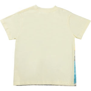 Camiseta manga corta dinosaurio / Organic T-shirt Yellow Sky Dino Rame Molo