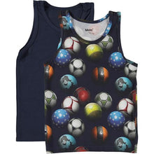 Cargar imagen en el visor de la galería, Camisetas 2pack tirantes pelotas football  / 2Pack T-Shirts Without Sleeves  Blue Football Jayden  Molo
