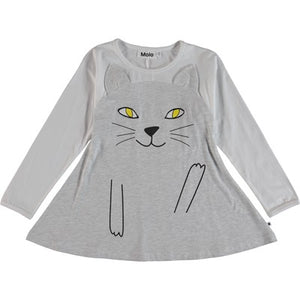 Pijama manga larga Lilcat Light Grey Melange molo