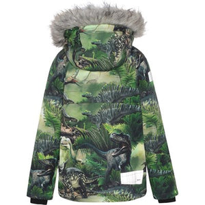 Anorak dinosaurios  /  Dino Forest Recycle Green Jacket Castor Fur Molo