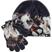 Cargar imagen en el visor de la galería, Conjunto gorro y guantes unicornios  Kaya Running Unicorns molo
