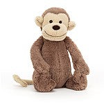 Mono / Bashful Monkey Jellycat 18x9cm