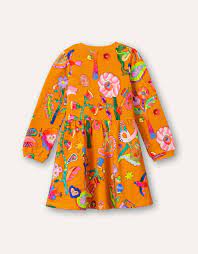 Vestido sudadera estampado naranja / Djazz Sweat Dress Yellow Oilily