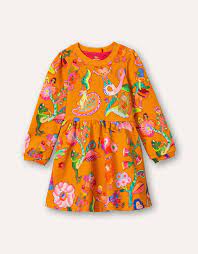 Vestido sudadera estampado naranja / Djazz Sweat Dress Yellow Oilily